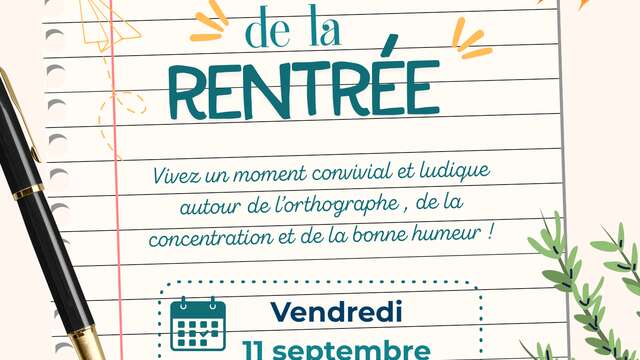 Dictée de la rentrée - Médiathèque de Valdeblore