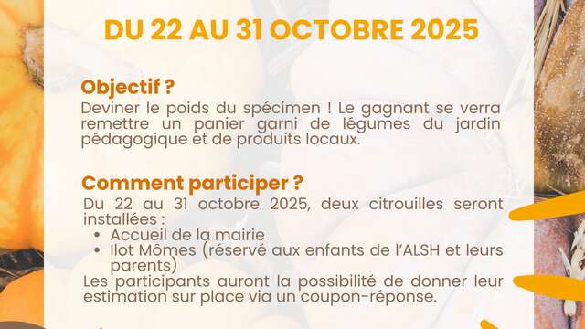 Concours pesée de citrouille