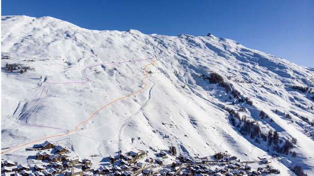 Itinéraire balisé de ski de randonnée à St Véran