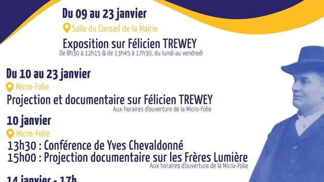 Conférence - Micro Folie Autour de 'Félicien Trewey' et des débuts du cinéma