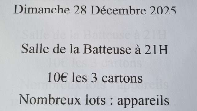 Loto "du foyer des jeunes et de l'éducation populaire"