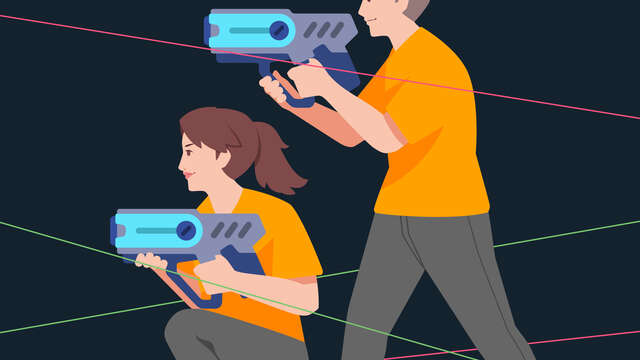 Laserpistool schieten