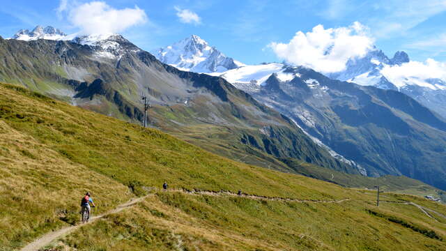 Descente VTT : Piste rouge des Cerfs - Balme - Secteur Chamonix