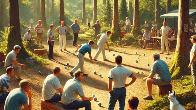 Granella souvenir gara di bocce a tre