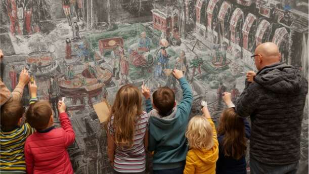 Wandgemälde der Schule – Museum der öffentlichen Schule