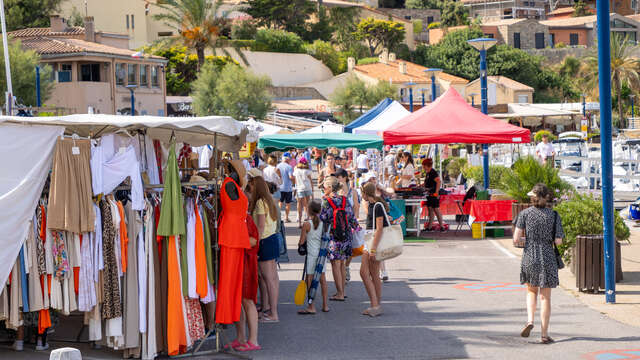 Summer Provençal market of Port de la Madrague