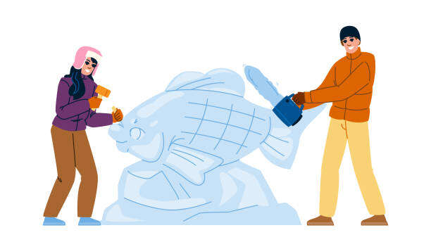 Atelier sculpture sur neige