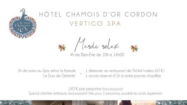 Mardi relax à l'hôtel "Le Chamois d'Or"