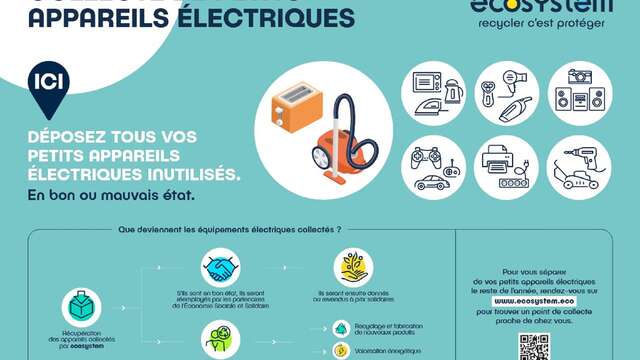 Collecte exceptionnelle de petits appareils électriques usagés
