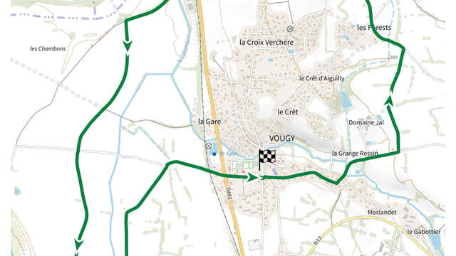 Itinéraire VTT : circuit 2 vert, base Briennon
