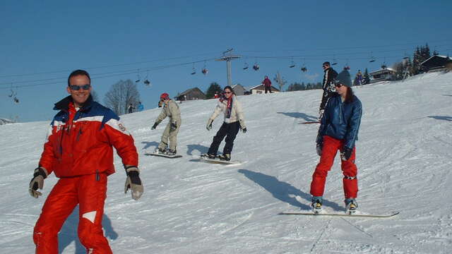 Snowboard group instruction