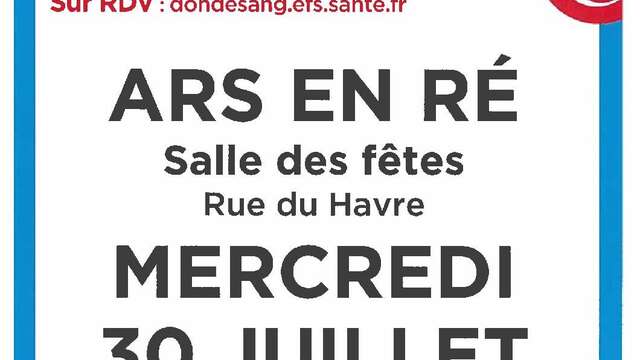 Donación de sangre en Ars-en-Ré