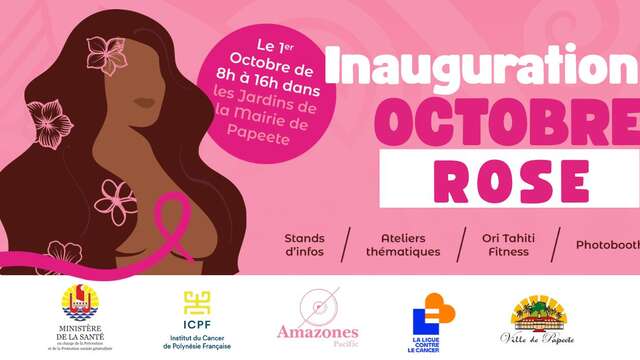 Octobre Rose - Jardins de la mairie de Papeete