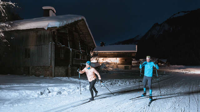 Pistes nordique en nocturne
