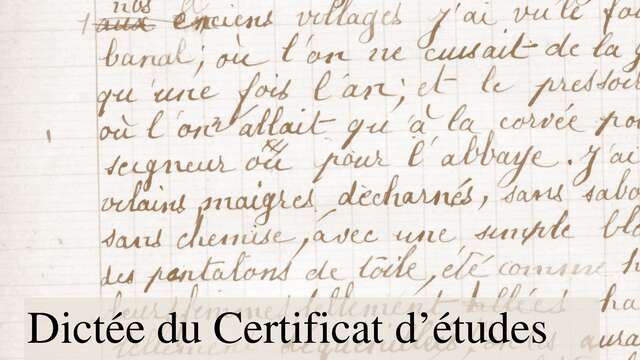 Certificate of Studies dictation