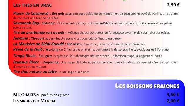 Salon de thé Verre d'Auzelles