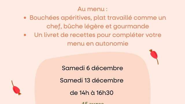 Atelier cuisine de Noël végétal et gourmand