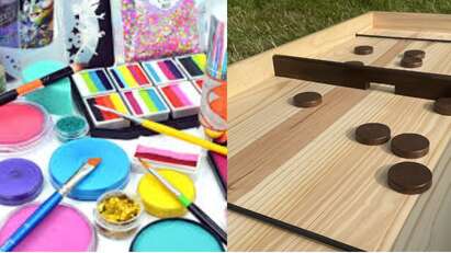 jeux en bois et maquillage