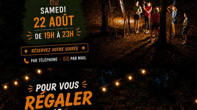 Nocturne au Parcours aventure de la Bresse