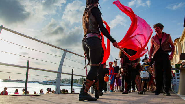 Parade of children in fancy dress
