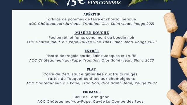 Accords Mets & Vins à l'Hostellerie du Château des Fines Roches