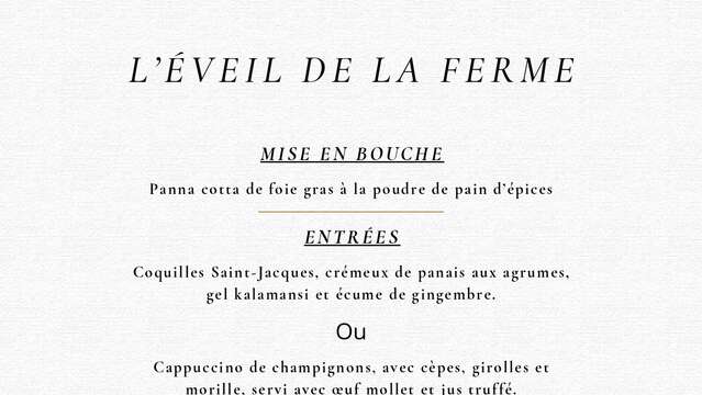 Les grands menus - Menus festifs de fin d’année au Segustero