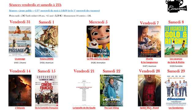 Film screenings in Tende