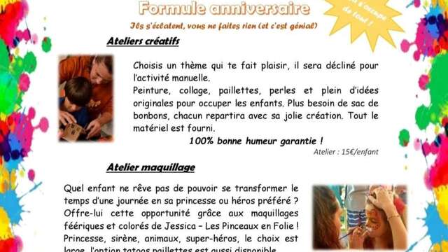 Atelier créatif du mercredi enfants et adultes - Les folies de Jaja