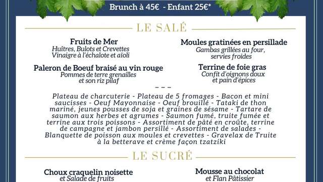 Brunch à l'Hostellerie du Château des Fines Roches