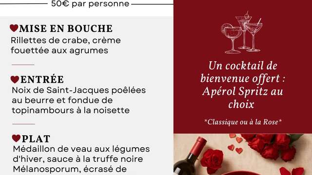 Valentine’s Day Dinner at La Mule du Pape