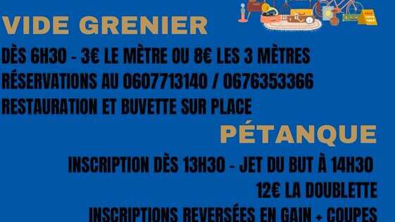 Vide grenier de l'USVA et concours de pétanque