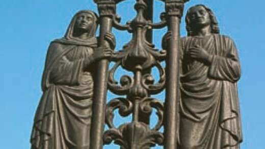 Fontaine et croix de Lauriat