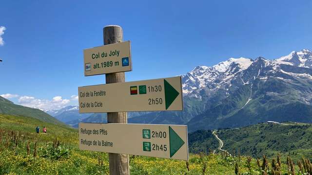 Expertkurs : Der Mont Blanc vom Col du Joly aus gesehen