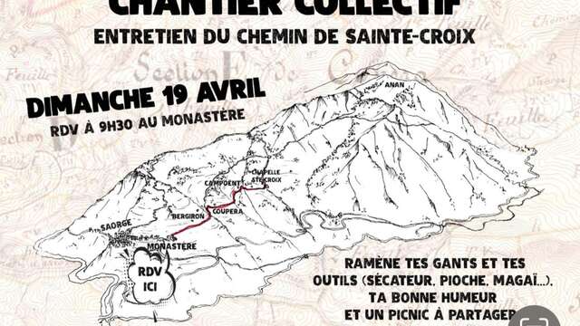 Chantier collectif : Entrtien du chemin de Sainte Croix