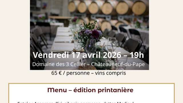 A Gourmet Experience by the 3 Cellars”