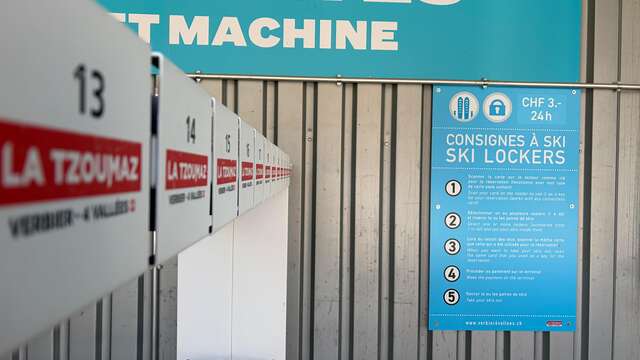 Ski lockers in La Tzoumaz
