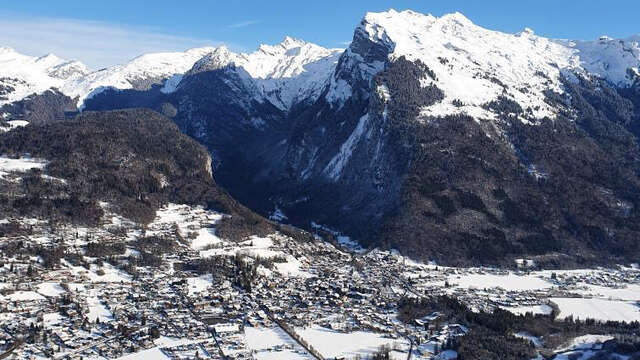 Décollage du plateau des Saix en hiver