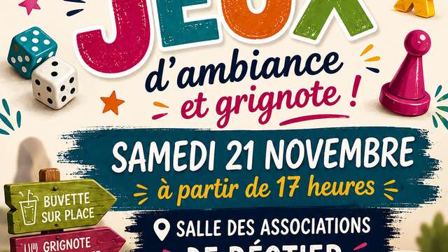 Soirée jeux d'ambiance et grignote