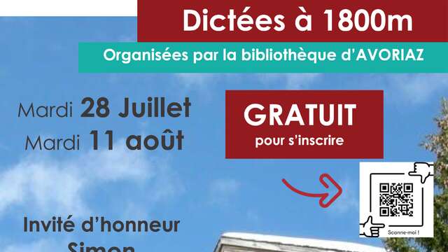 Dictée avec la bibliothèque d’Avoriaz.