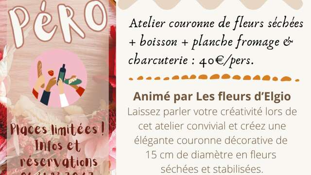 ART 'Péro ' Couronne de Fleurs séchées'