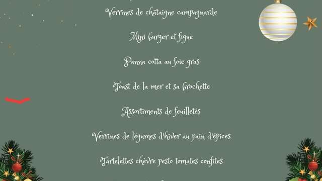 Buffet apéritif dînatoire de Noël à emporter de Domicil'Resto