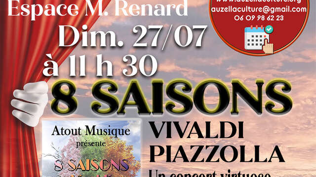 6ème Festival Auzel'la Culture - Concert 8 Saisons Vivaldi Piazzolla
