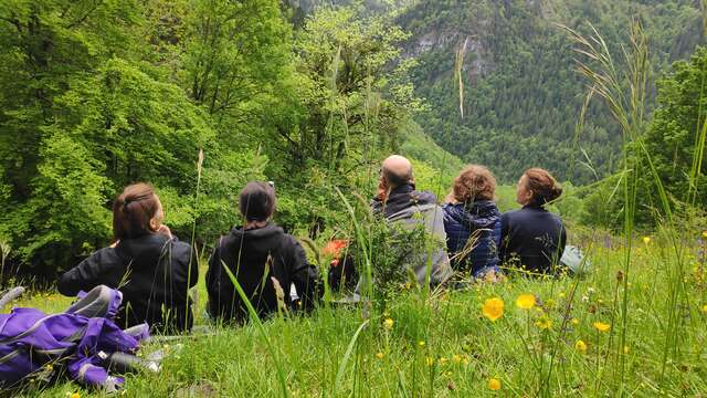 Randonnée sous le roc de Gleisin