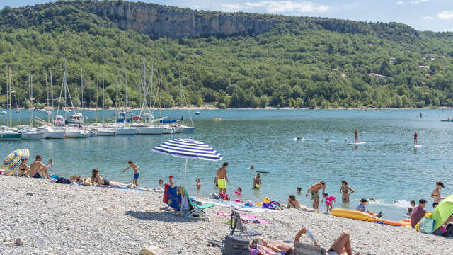 Lac de Sainte-Croix et les plages de Bauduen, des Chaumets, de Sulagran et de la petite ruine