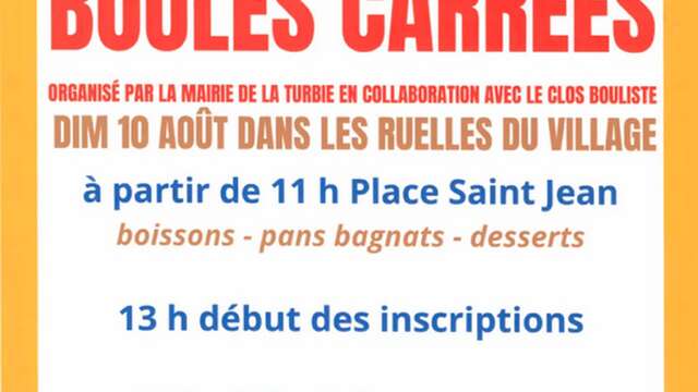 Concours de boules carrées de La Turbie