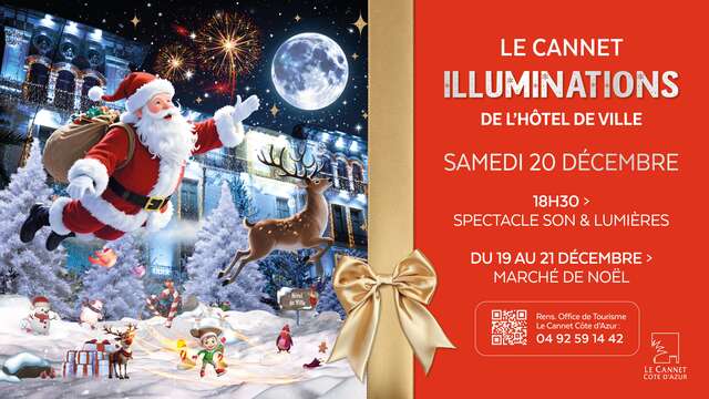 Illuminations de l'Hôtel de ville du Cannet