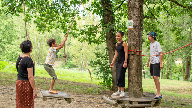 Mini treetop adventure trail