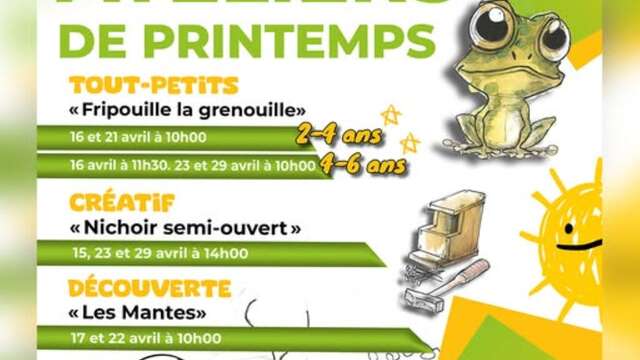 Spring workshops at the Naturoptère