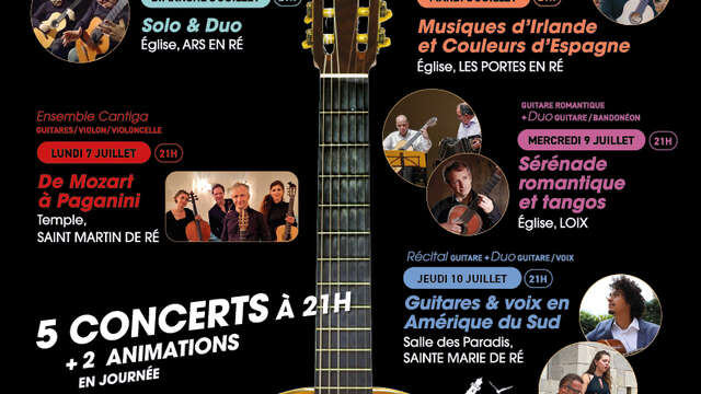 28º Festival Internacional de Guitarra - Paseo musical en La Couarde-sur-Mer