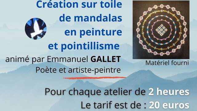 Création sur toile de mandalas